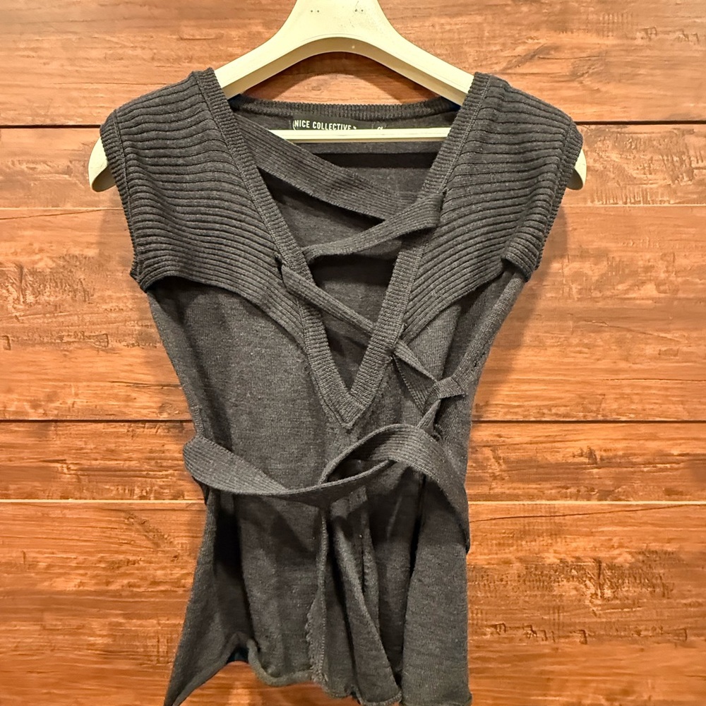 Gray Sleeveless Top